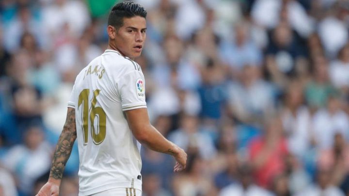 James Rodríguez en su época con el Real Madrid