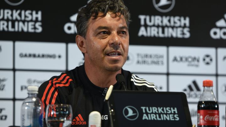 Marcelo Gallardo, en rueda de prensa antes de la Supercopa