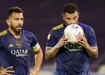 Cardona y el diálogo con Tevez antes de su golazo de tiro libre