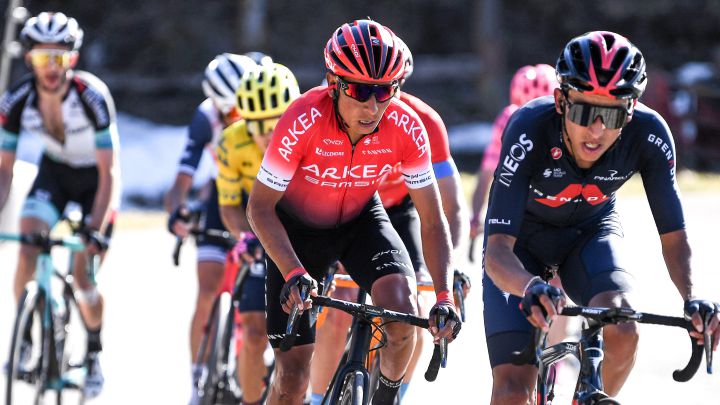 Nairo Quintana, corredor del Arkéa, se refirió al momento por el que está pasando en la Tirrreno Adriático y aseguró que no está "al nivel de los rivales"