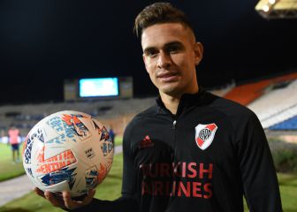 Promedio de gol de Borré lo haría superar a Ángel en River