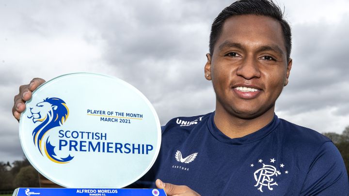 Alfredo Morelos, elegido mejor jugador de marzo de la liga de Escocia