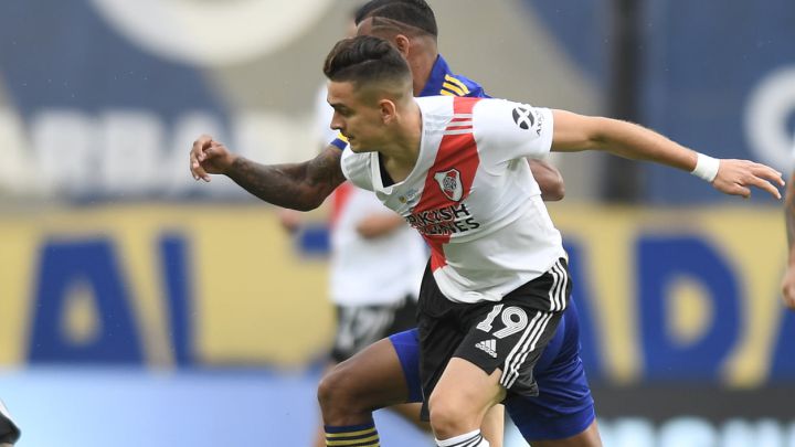 Rafael Santos Borré ante Boca Juniors