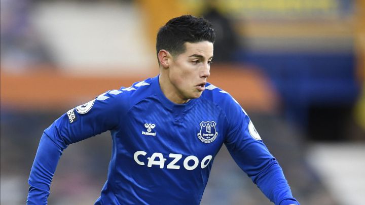 James Rodríguez, jugador del Everton