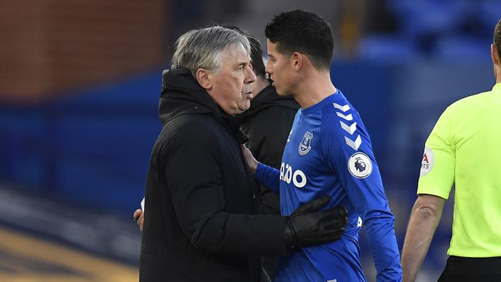 Carlo Ancelotti explicó el cambio de James Rodríguez ante Crystal Palace.