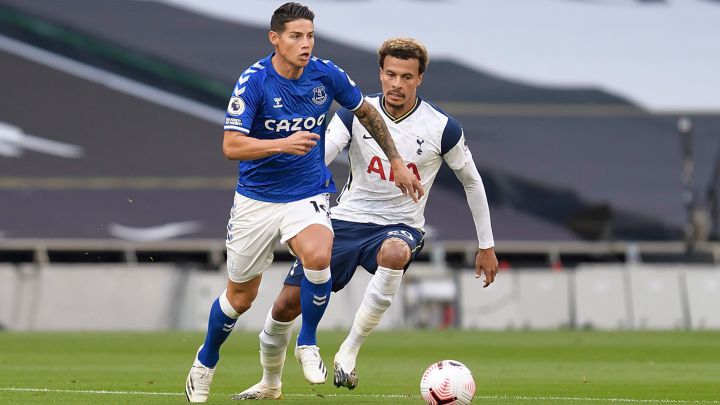 James Rodríguez, volante del Everton de Inglaterra, tendrá el reto de repetir la gran actuación que tuvo en el día de su debut en Premier ante el Tottenham