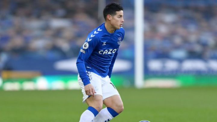 James Rodríguez, jugador del Everton