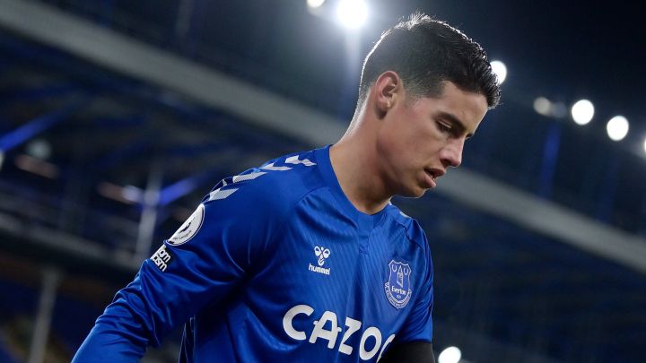 James Rodríguez jugó 78 minutos en la caída 0-1 de Everton ante Sheffield por la fecha 36 de la Premier League. El colombiano tuvo una floja calificación