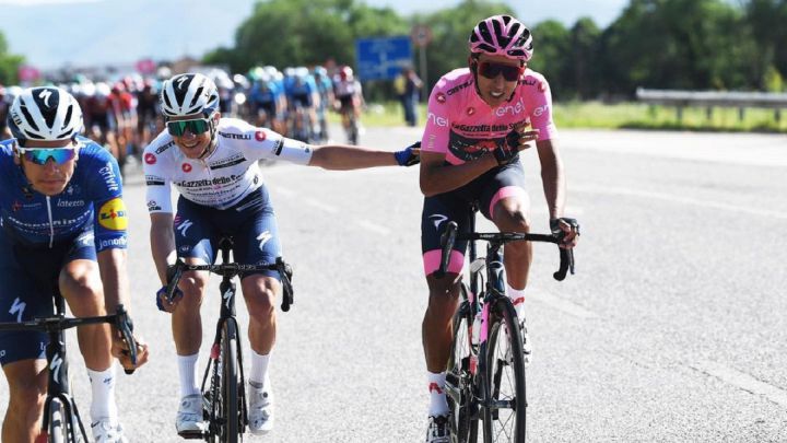 Egan Bernal a Evenepoel: "Te deje ganar el sprint"