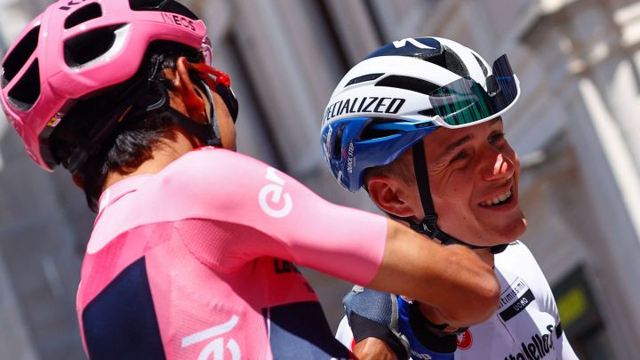 Remco Evenepoel, corredor del Deceuninck-Quick Step, es segundo en la clasificación general del Giro de Italia y se refirió a Egan Bernal del INEOS
