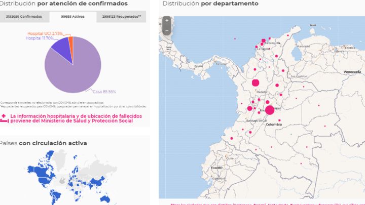 Mapa del coronavirus este 22 de mayo de 2021
