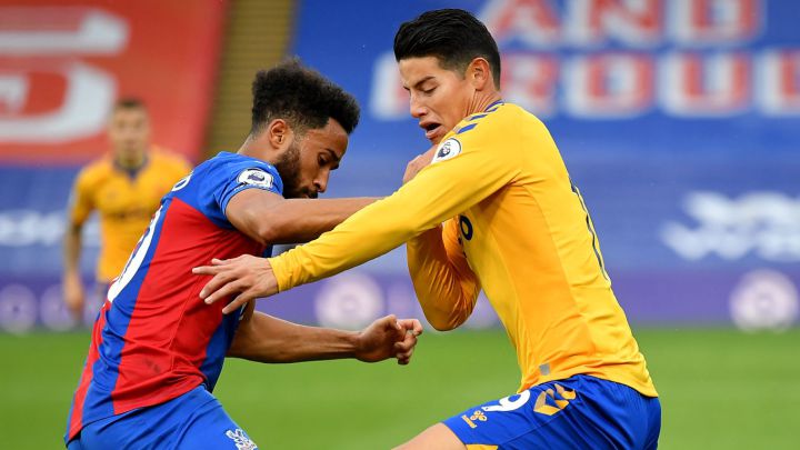 James Rodríguez y Andros Townsend se enfrentan en Everton vs Crystal Palace