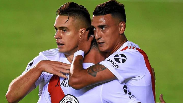 Matías Suárez, delantero de River Plate, dedicó un mensaje de despedida a Santos Borré, su gran socio de ataque en el último tiempo quien se fue a Alemania.