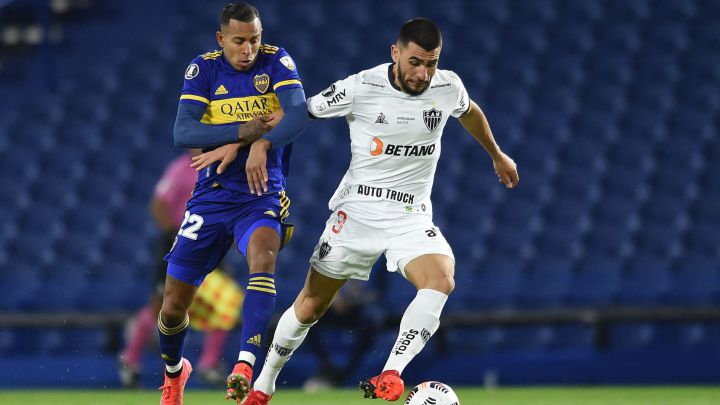 Sebastián Villa en el empate entre Boca y Mineiro