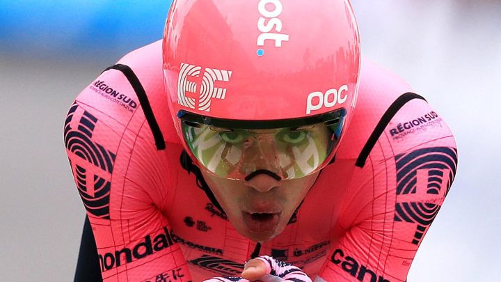 Sergio Higuita en la contrarreloj del Tour