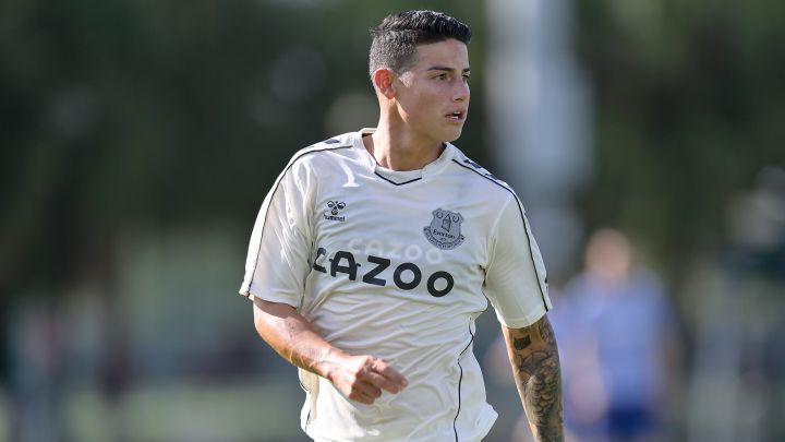 James Rodríguez, en el limbo en Everton tras el fallido mercado de fichajes.