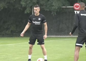 Última práctica de Borré antes de debutar en Europa League