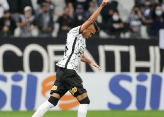 Víctor Cantillo y la alegría por su primer gol con Corinthians