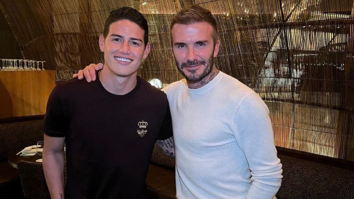 James y David Beckham, juntos en Qatar