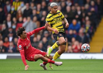 Exhibición del Liverpool ante el Watford de Cucho Hernández