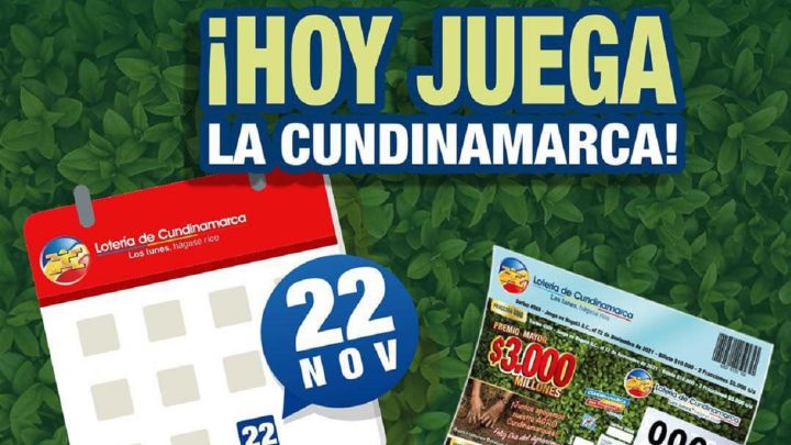 Resultados loterías Cundinamarca y Tolima hoy: números que cayeron y ganadores | 22 de noviembre