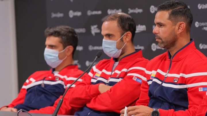 El equipo de Colombia en la Copa Davis, que se enfrentará ante Italia y Estados Unidos, dialogó con la prensa y dio sus impresiones de los partidos.