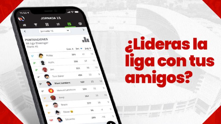 Biwenger avanza, está en marcha la jornada de La Liga y a través de la pestaña jornada podrás ver los puntos que llevan tus amigos y saber si estás líder.
