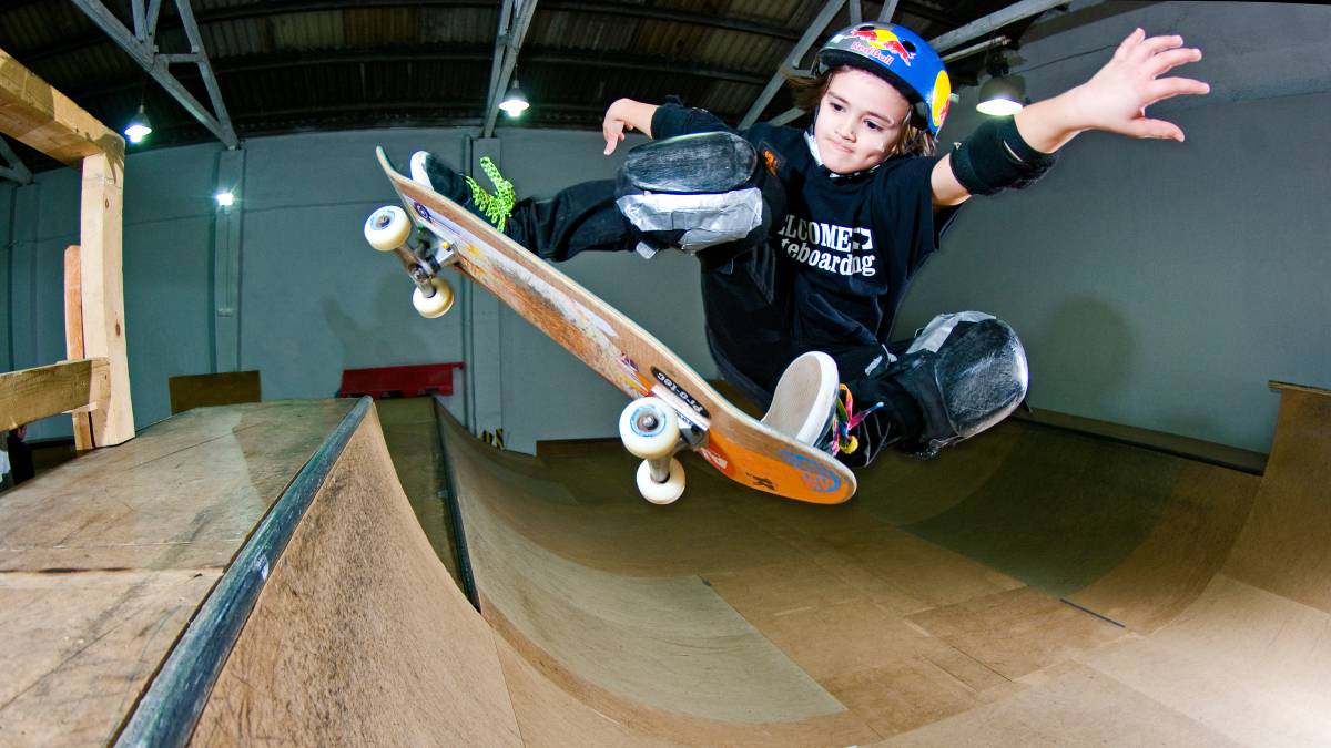 Skater Abraham Torres, truco Fs Ollie