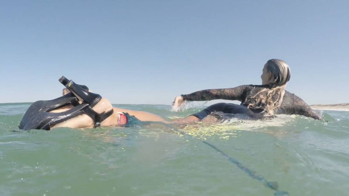 Maud Le Car, surf con tacones