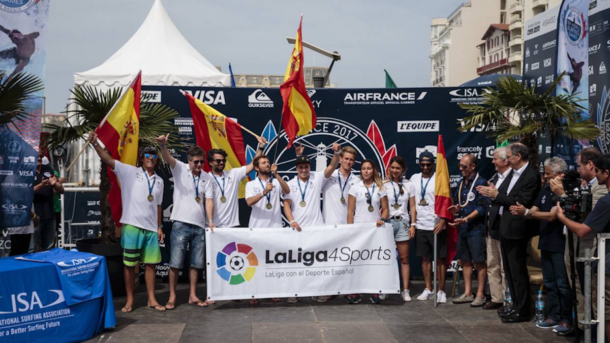 La selección española de surf, tercera del mundo ISA World Surfing Games 2017