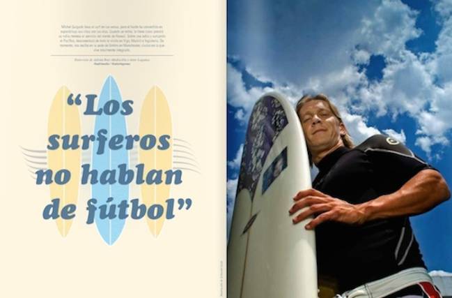Michel Salgado tabla surf entrevista revista panenka jugador futbol real madrid