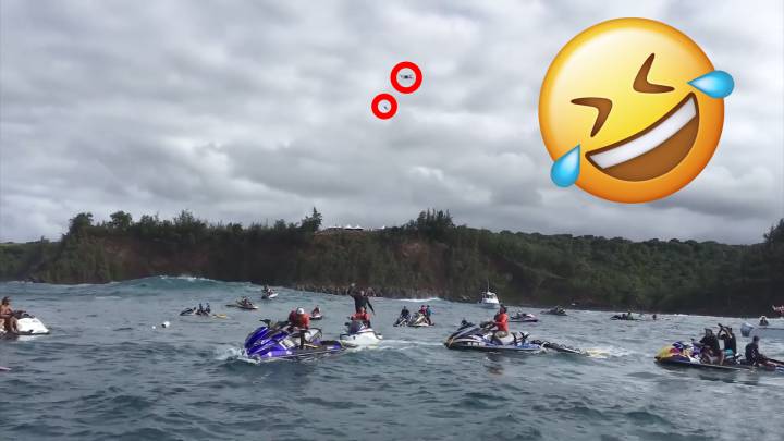 dron no autorizado peahi challenge maui 2017 wsl big wave tour olas gigantes jet ski lanza objetos
