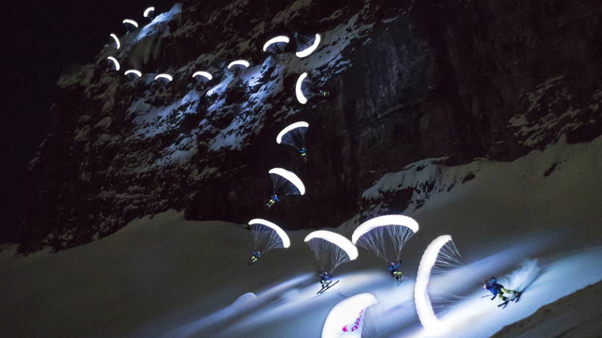 speedriding nocturno mont blanc