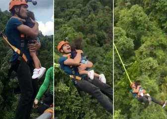Hace puenting con su hija de dos años y las redes explotan en su contra
