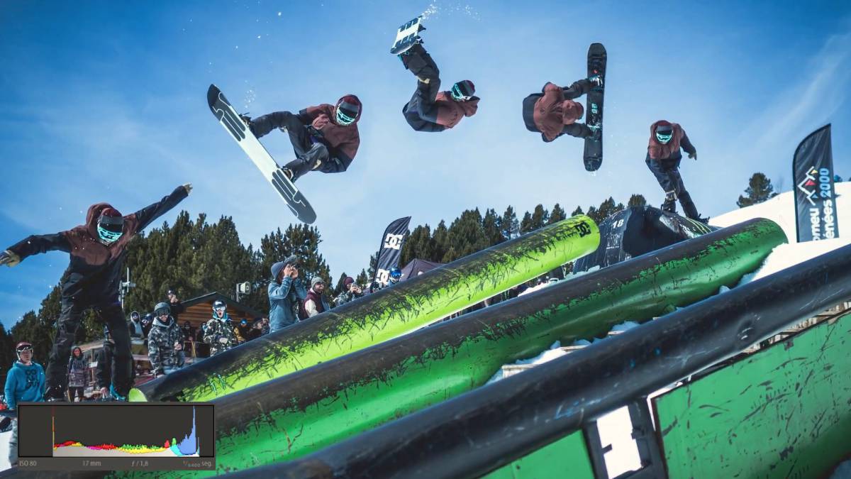 Rail trick session point of shooter video