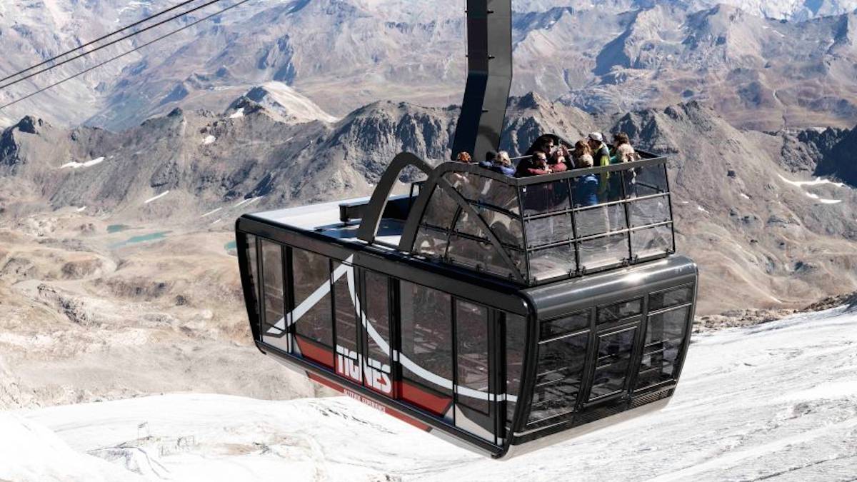 Teleférico terraza Tignes alpes