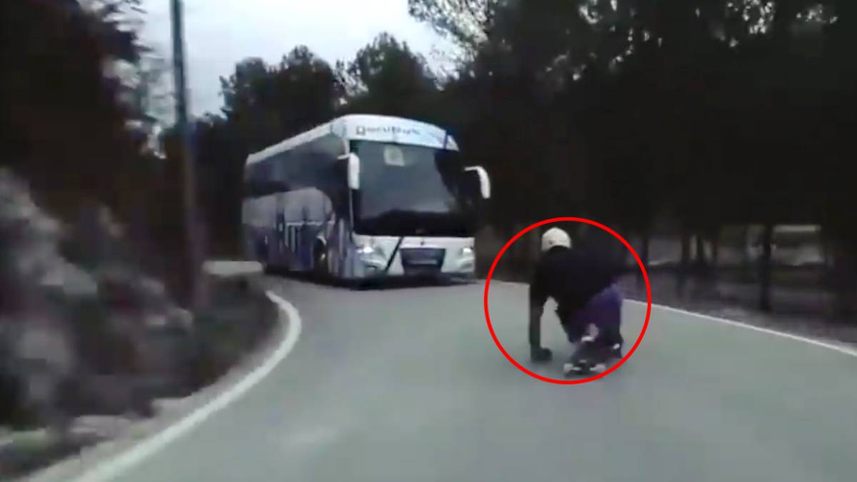 extremo longboard autocar choque