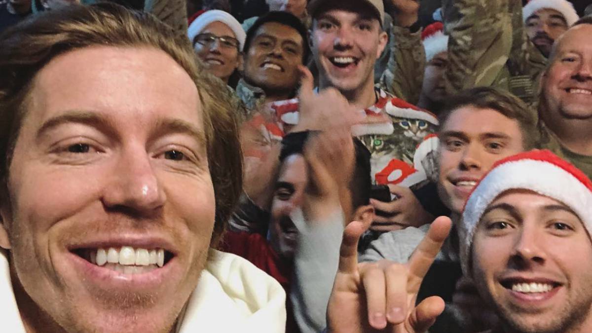 Shaun White, Irak snowboard Navidad tropas estados unidos