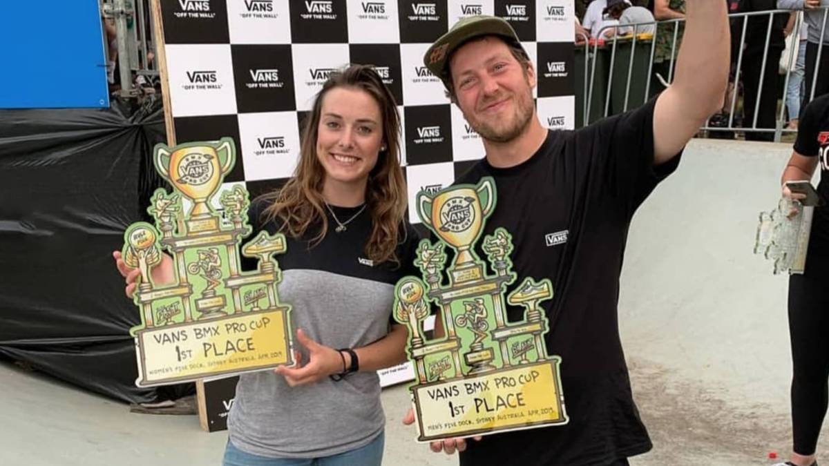 teresa fernandez miranda sergio layos trofeos ganadores vans bmx pro cup sidney australia