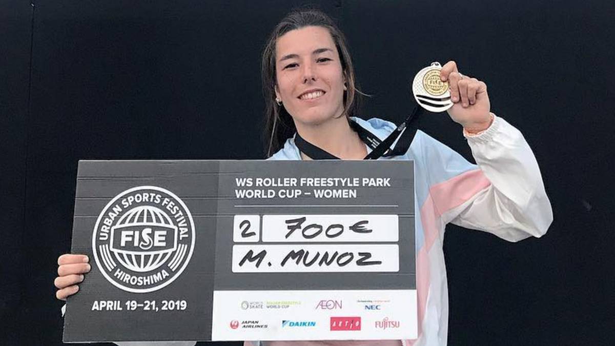 mery muñoz medalla plata categoria inline femenino primera parada fise world series 2019 hiroshima japon