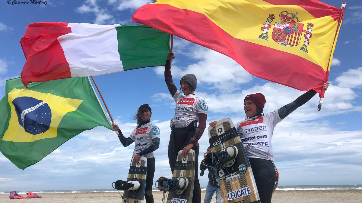podio gka world tour leucate francia claudia leon tercera