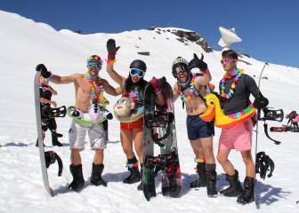 Así fue la VII Bajada en bañador de Sierra Nevada