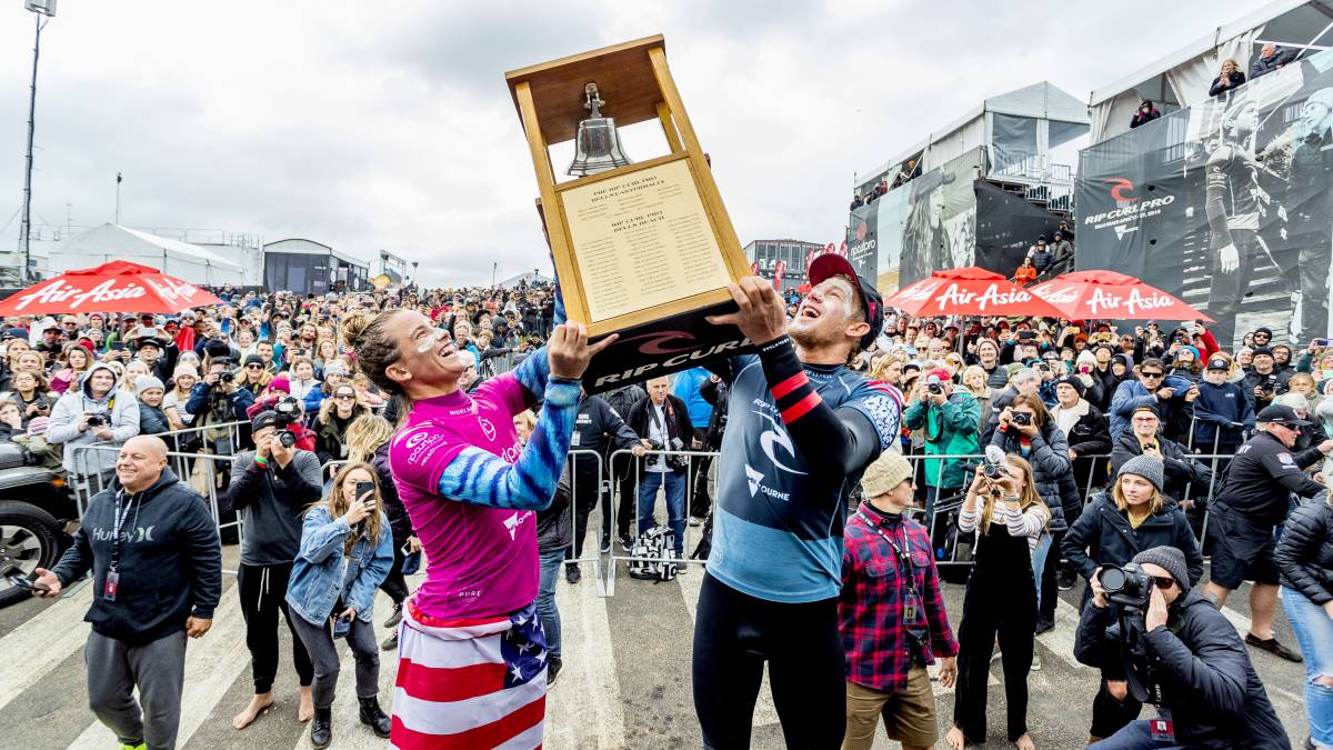 John John Florence y Courtney Conlogue vuelven a la senda del triunfo en Bells Beach