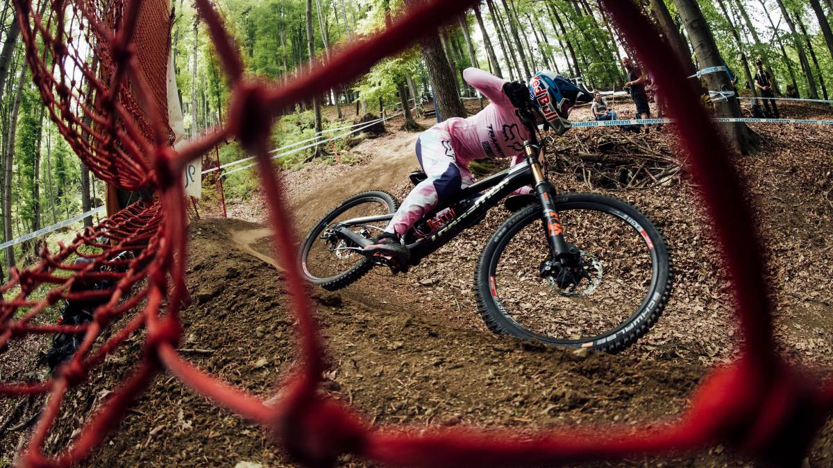 tahnee seagrave licra rosa bici montaña bicicleta mtb descenso maribor eslovenia uci mtb world cup downhill 2019