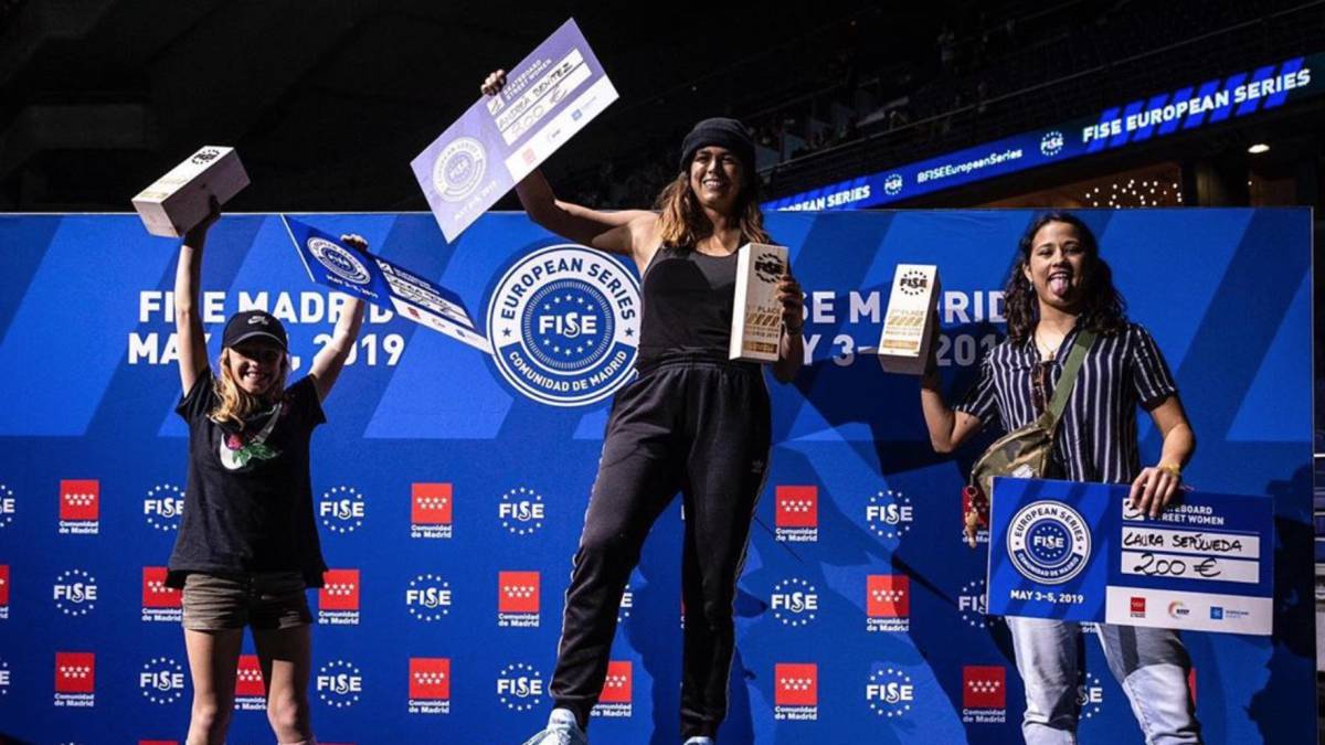podio skate femenino fise madrid 2019 premios chicas 800 500 200 igualdad genero andrea benitez
