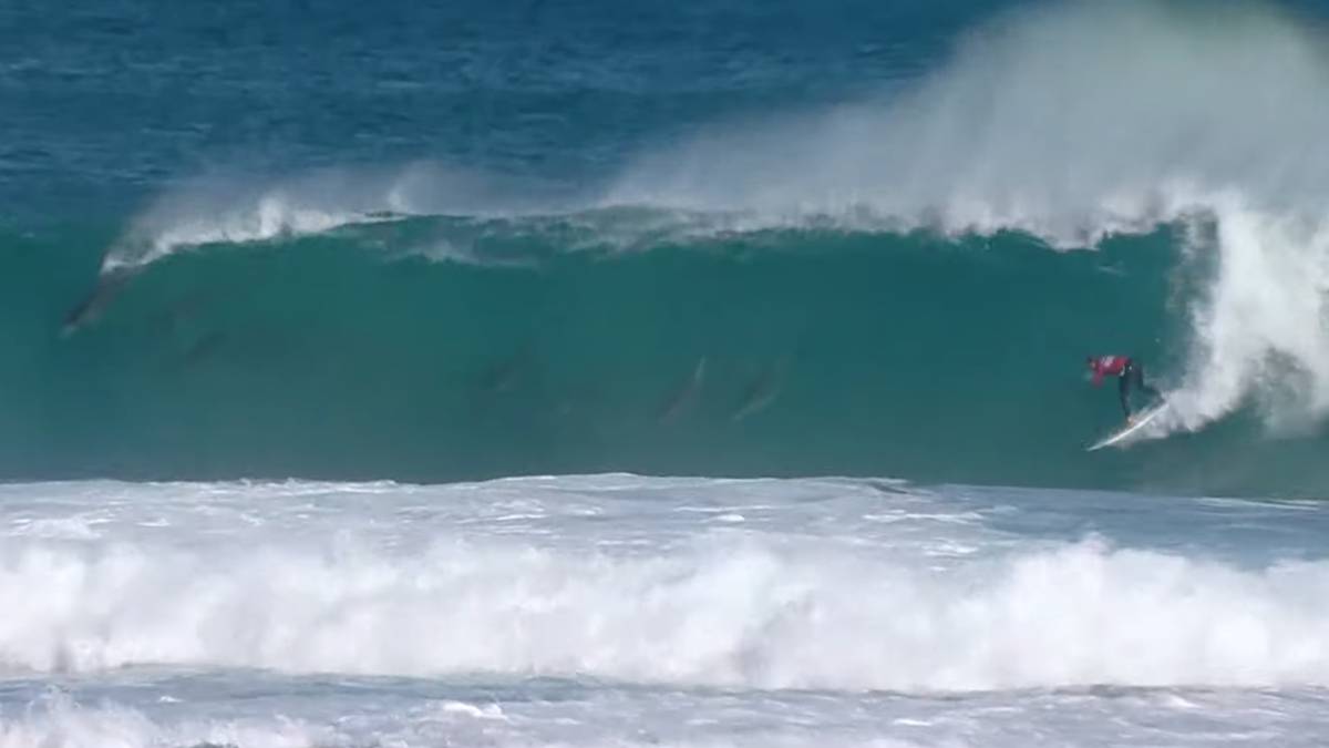 conner coffin surfeando ola delfines margaret river pro world surf league wsl