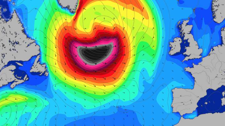 Un swell de tamaño XXL trae olas gigantes a España y Portugal