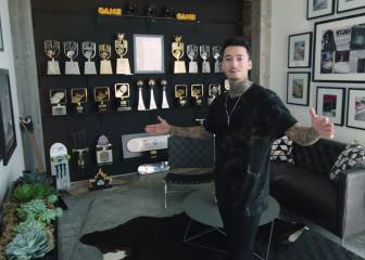 Nyjah Huston enseña su casa con sala de trofeos, juegos, gimnasio y el skatepark privado