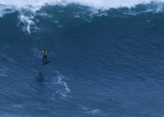 Kai Lenny sorprende a todo el mundo con un 360º en una ola gigante de Nazaré
