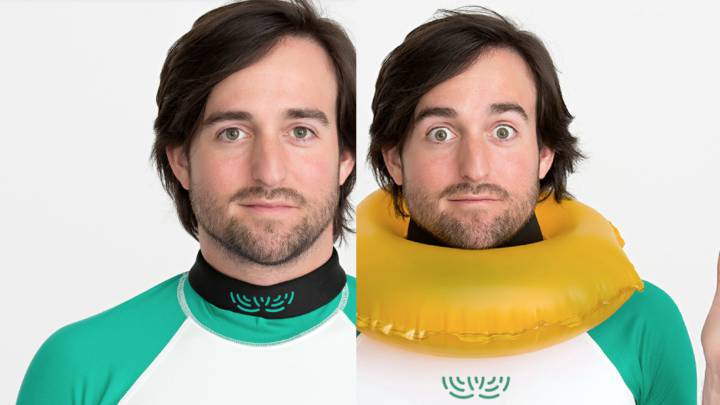 Un español inventa un collar salvavidas para los deportes acuáticos